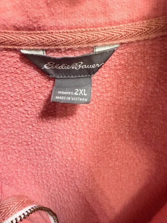 Eddie Bauer Coral Quarter-Zip Pullover - Picture 4 of 5